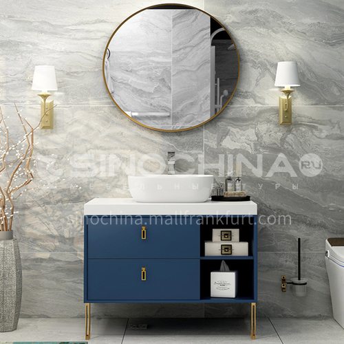 Modern simplistic solid wood ceramic counter top bathroom vanity cabinet#lg765new